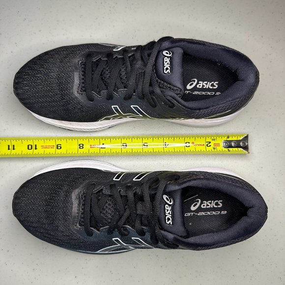 Asics Womens GT 2000 9 1012A859 Black and White Running Shoes Sneakers Size 7 - Picture 3 of 9